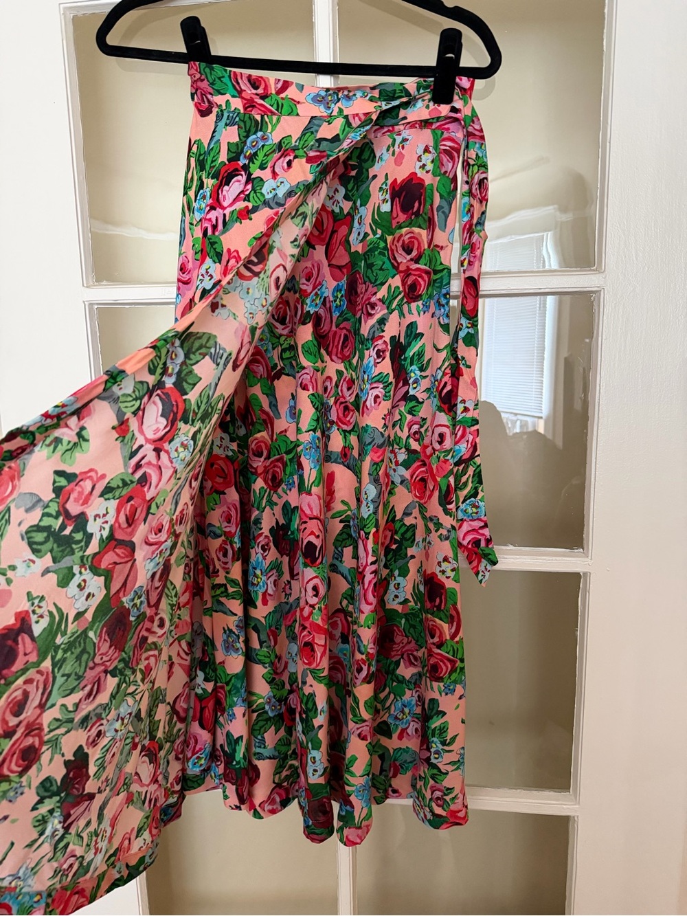 Samantha Pleet Pink Floral Midi Wrap Skirt - Picture 3 of 6